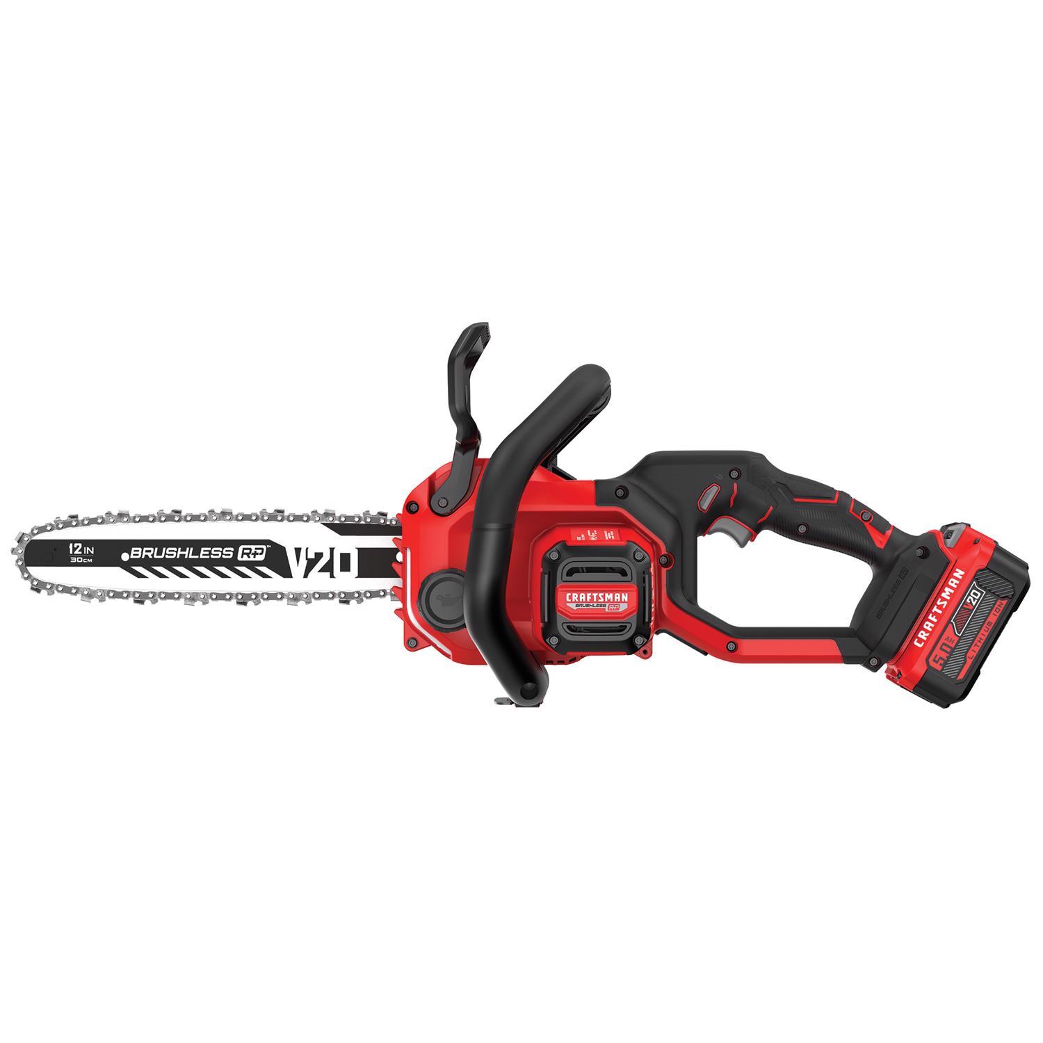  Craftsman V20 BRUSHLESS RP CMCCS630P1 12 In. 20 V Battery Chainsaw Kit (Battery & Charger)