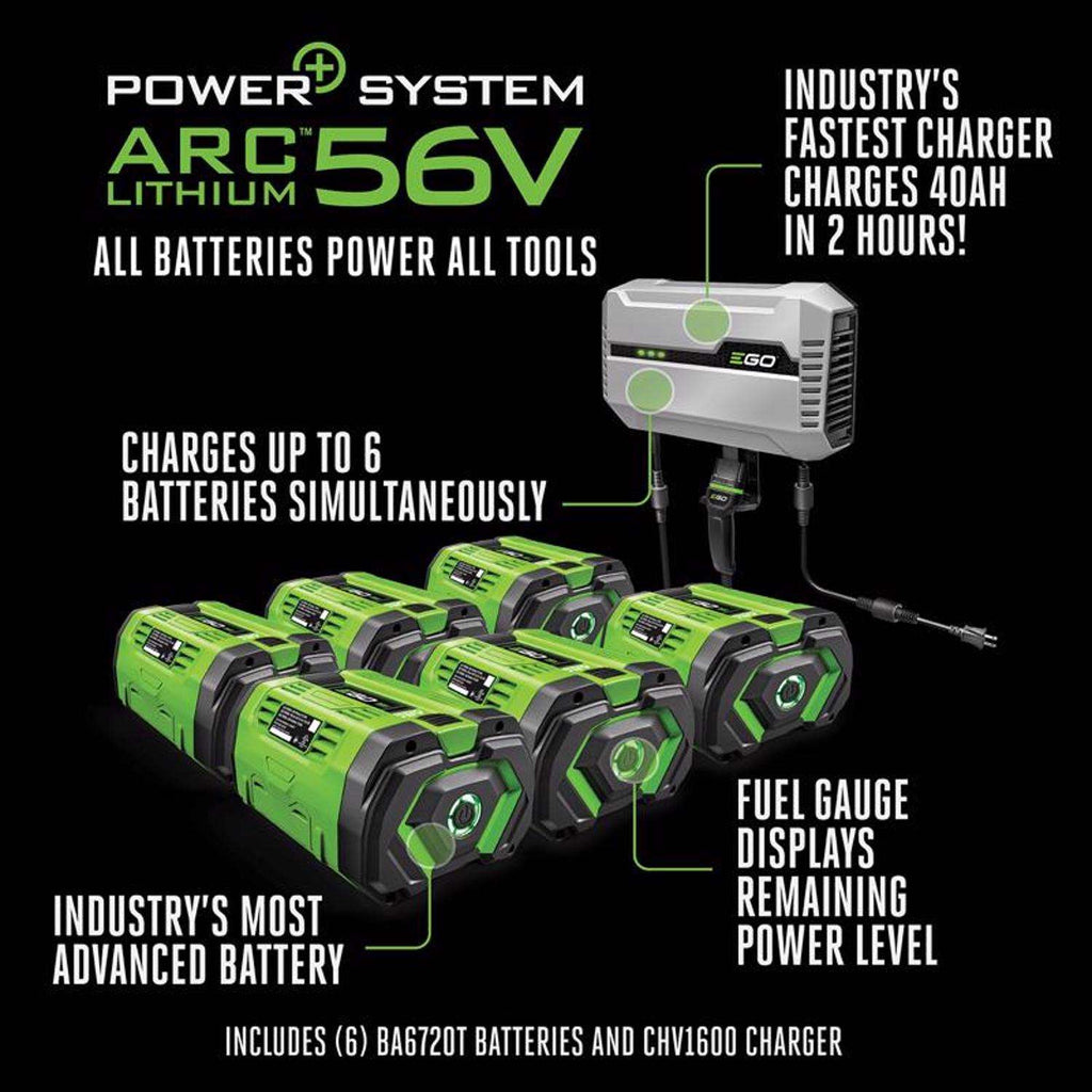  EGO Power+ Z6 ZT5207L 52 In. 56 V Battery Zero Turn Riding Mower Kit (Battery & Charger) W/ SIX 12.0 AH BATTERIES