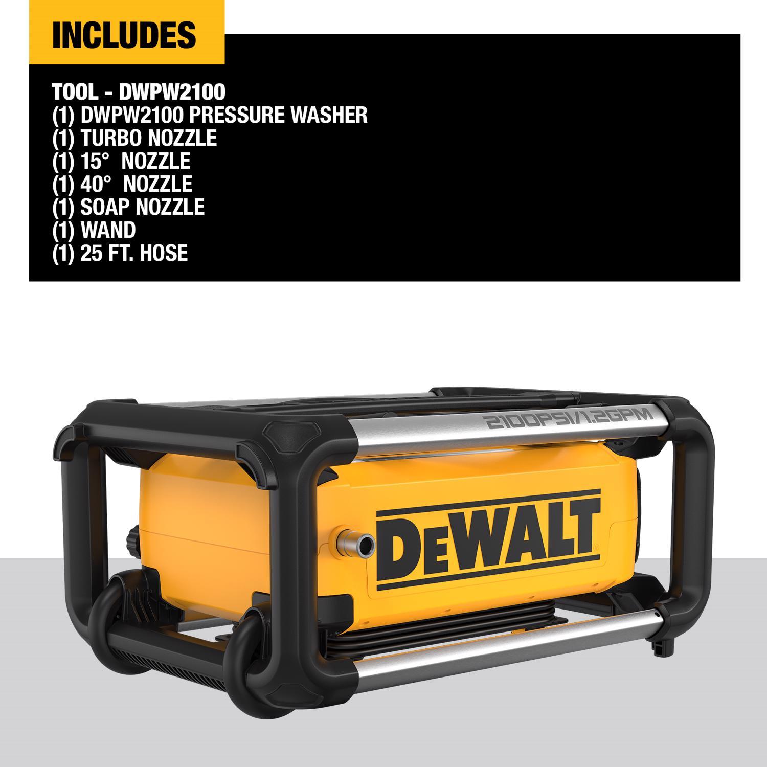  DeWalt DWPW2100 OEM Branded 2100 Psi Electric 1.2 Gpm Pressure Washer
