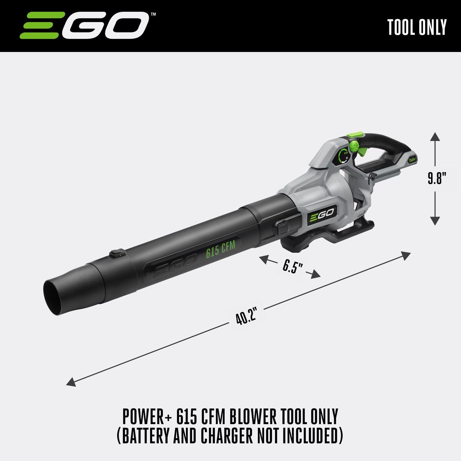  EGO Power+ LB6150 170 Mph 615 CFM 56 V Battery Handheld Leaf Blower Tool Only