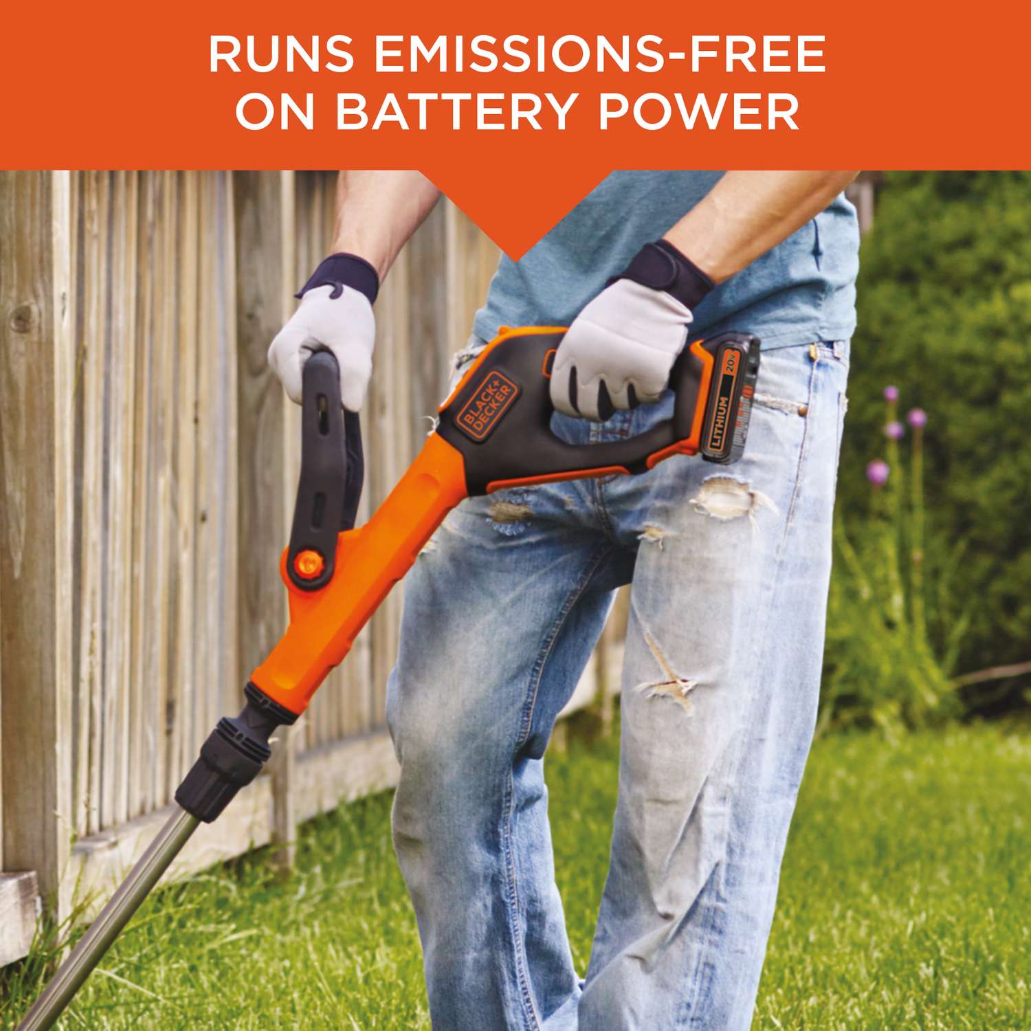 Black & Decker Black+Decker LST522 12 In. 20 V Electric Edger/Trimmer Kit (Battery & Charger)