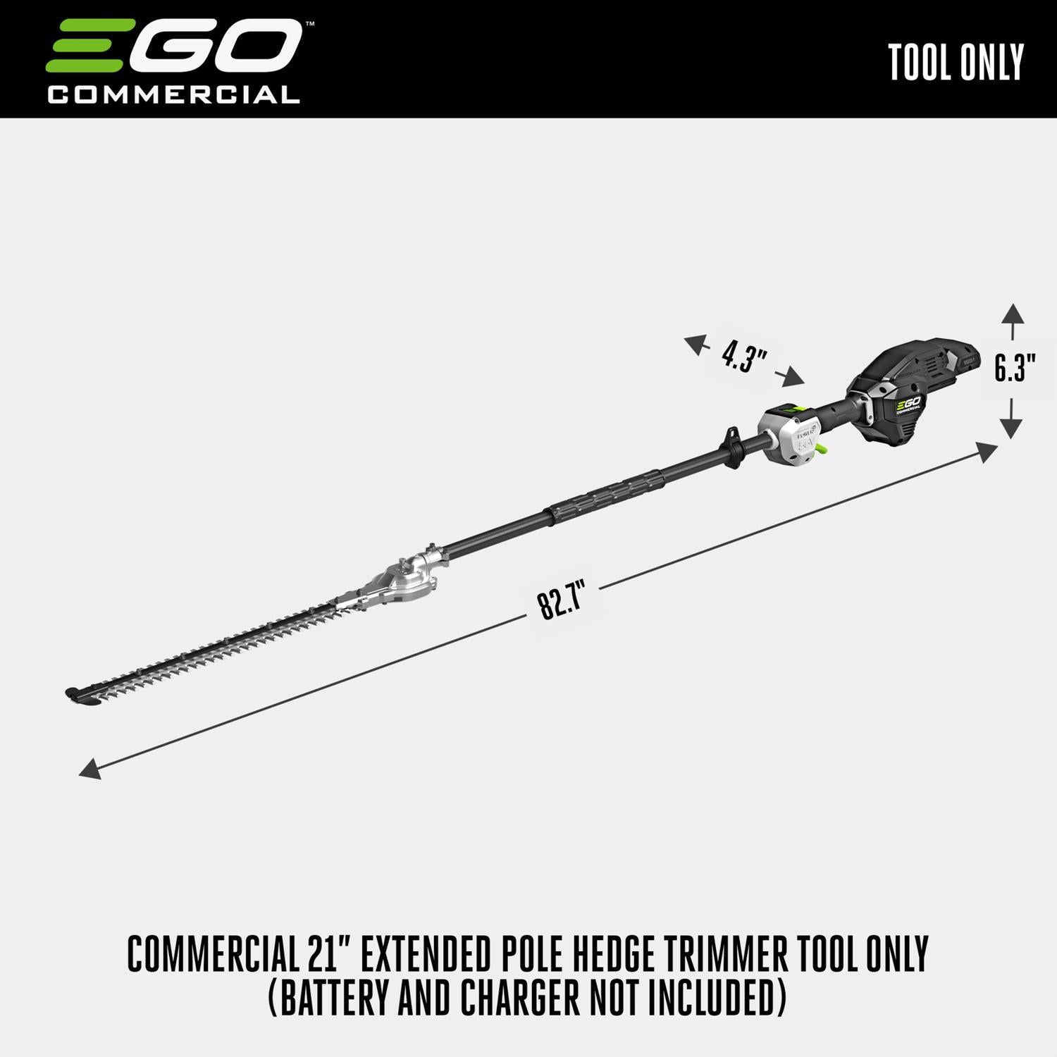  EGO Commercial HTX5310-P 21 In. 56 V Battery Extended Reach Hedge Trimmer Tool Only
