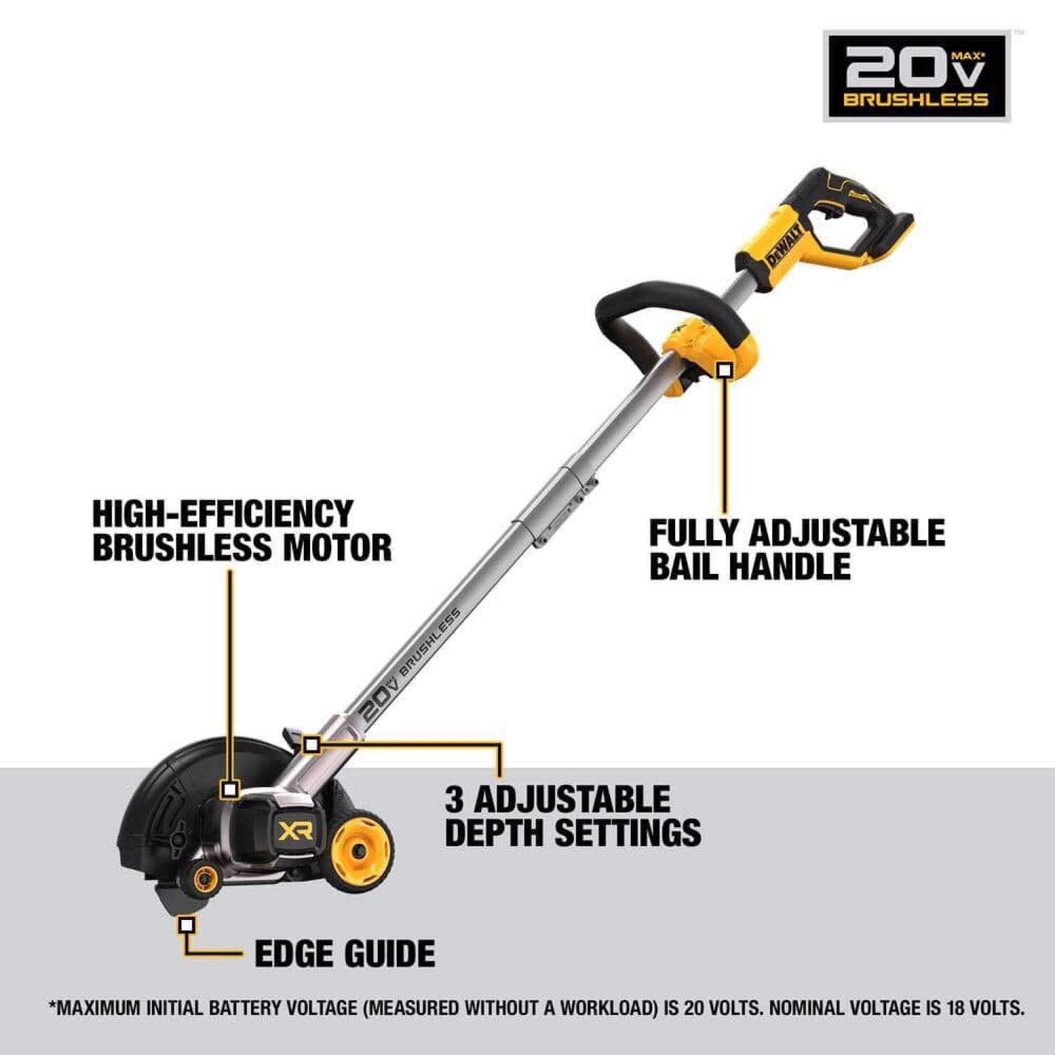  DeWalt MAX DCED400B 2 In. 20 V Battery Edger Tool Only