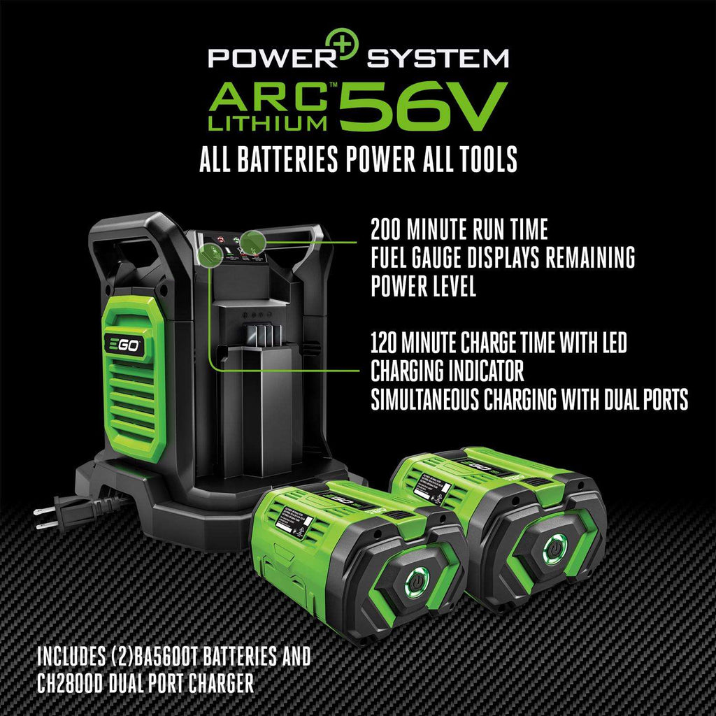  EGO Commercial LBPX8006-2 190 Mph 800 CFM 56 V Battery Backpack Leaf Blower Kit (Battery & Charger)