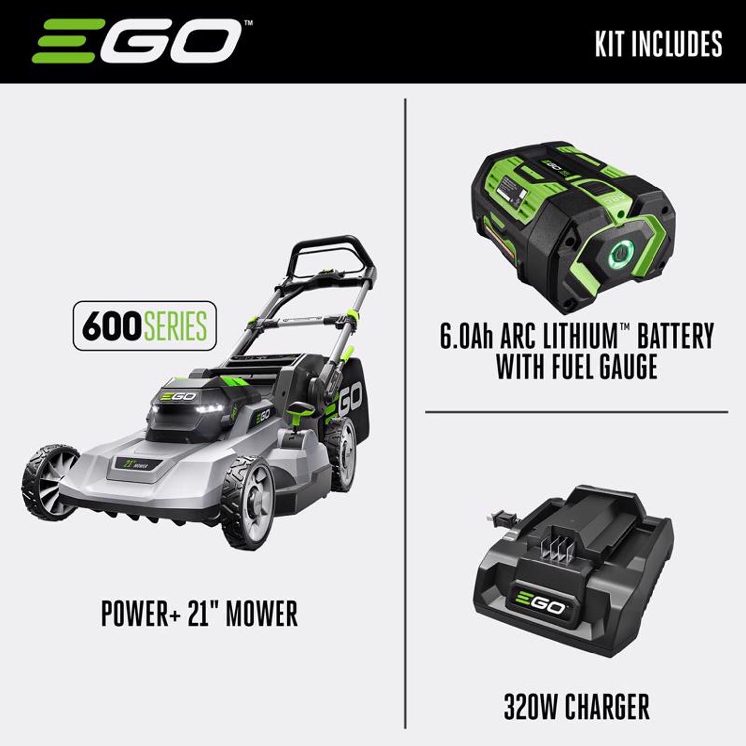  EGO Power+ 600 Series LM2114 21 In. 56 V Battery Lawn Mower Kit (Battery & Charger) W/ 6.0 AH BATTERY