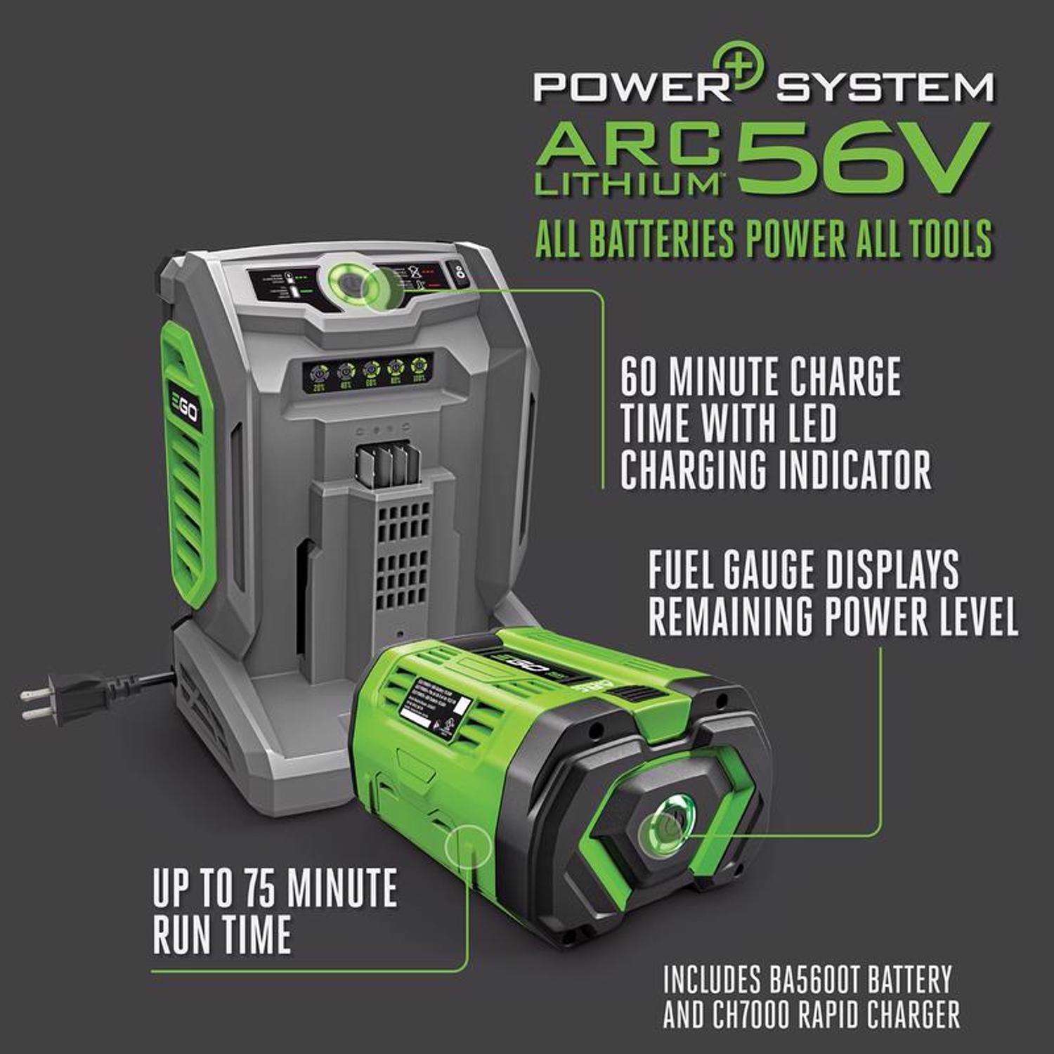  EGO Power+ LM2156SP 21 In. 56 V Battery Self-Propelled Lawn Mower Kit (Battery & Charger) W/ 10.0 AH BATTERY