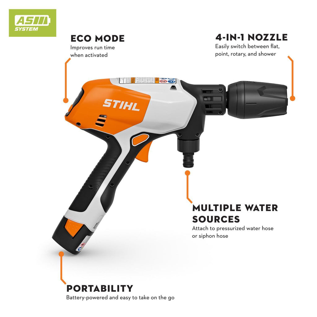  STIHL RCA 20 350 Psi Battery 1 Gpm Portable Power Cleaner Kit (Battery & Charger)