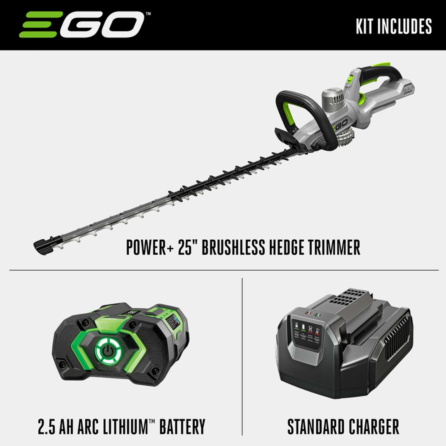  EGO Power+ HT2501 25 In. 56 V Battery Hedge Trimmer Kit (Battery & Charger)