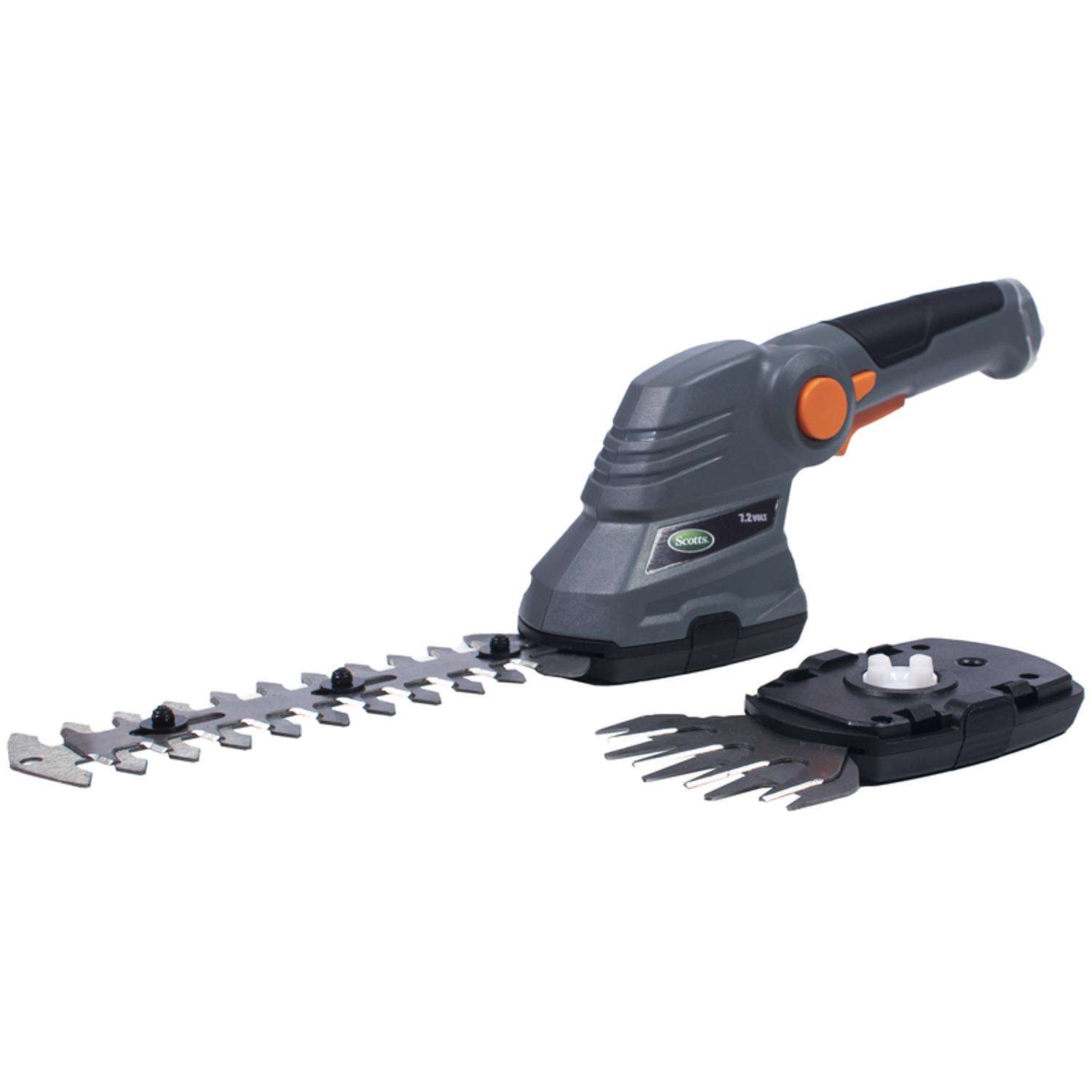  Scotts 6.5 In. 7.2 V Battery Hedge Trimmer With Shrub Shear