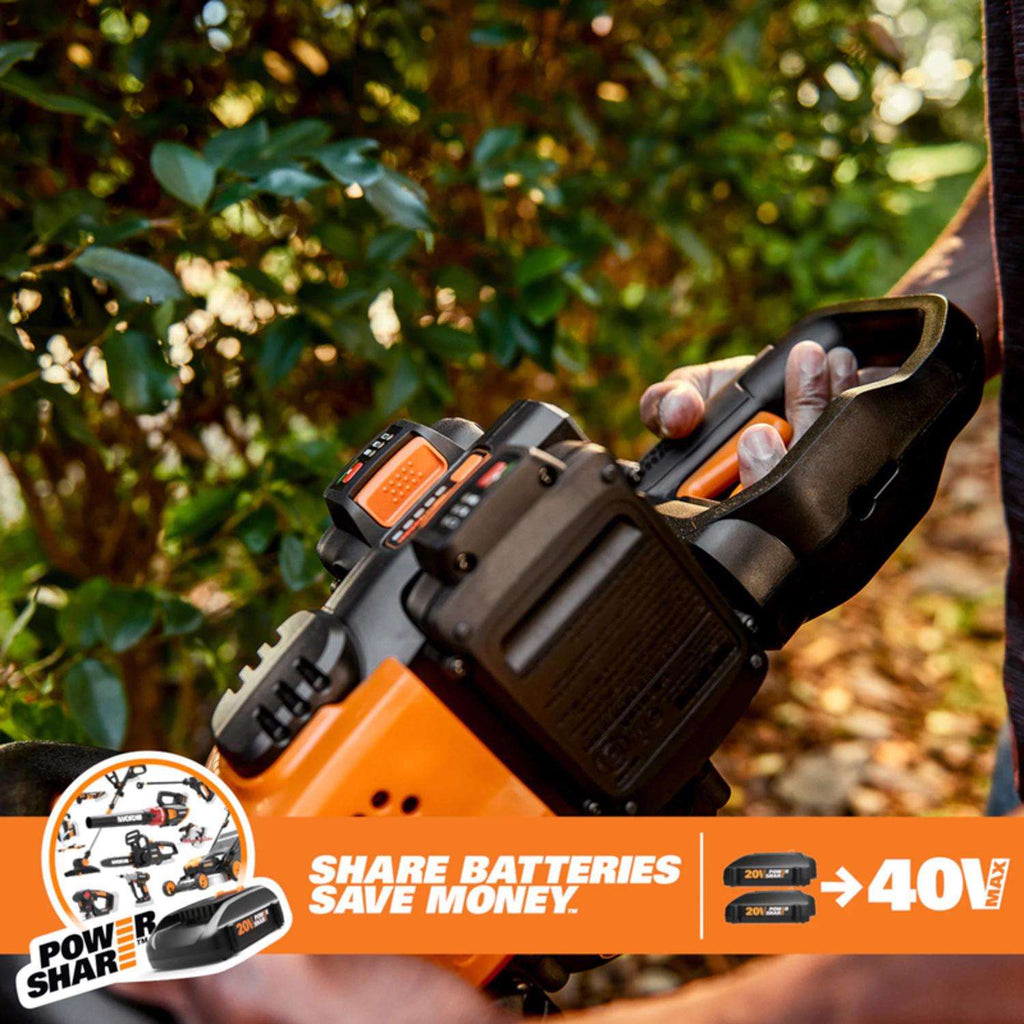  Worx 24 In. 40 V Battery Hedge Trimmer Kit (Battery & Charger)