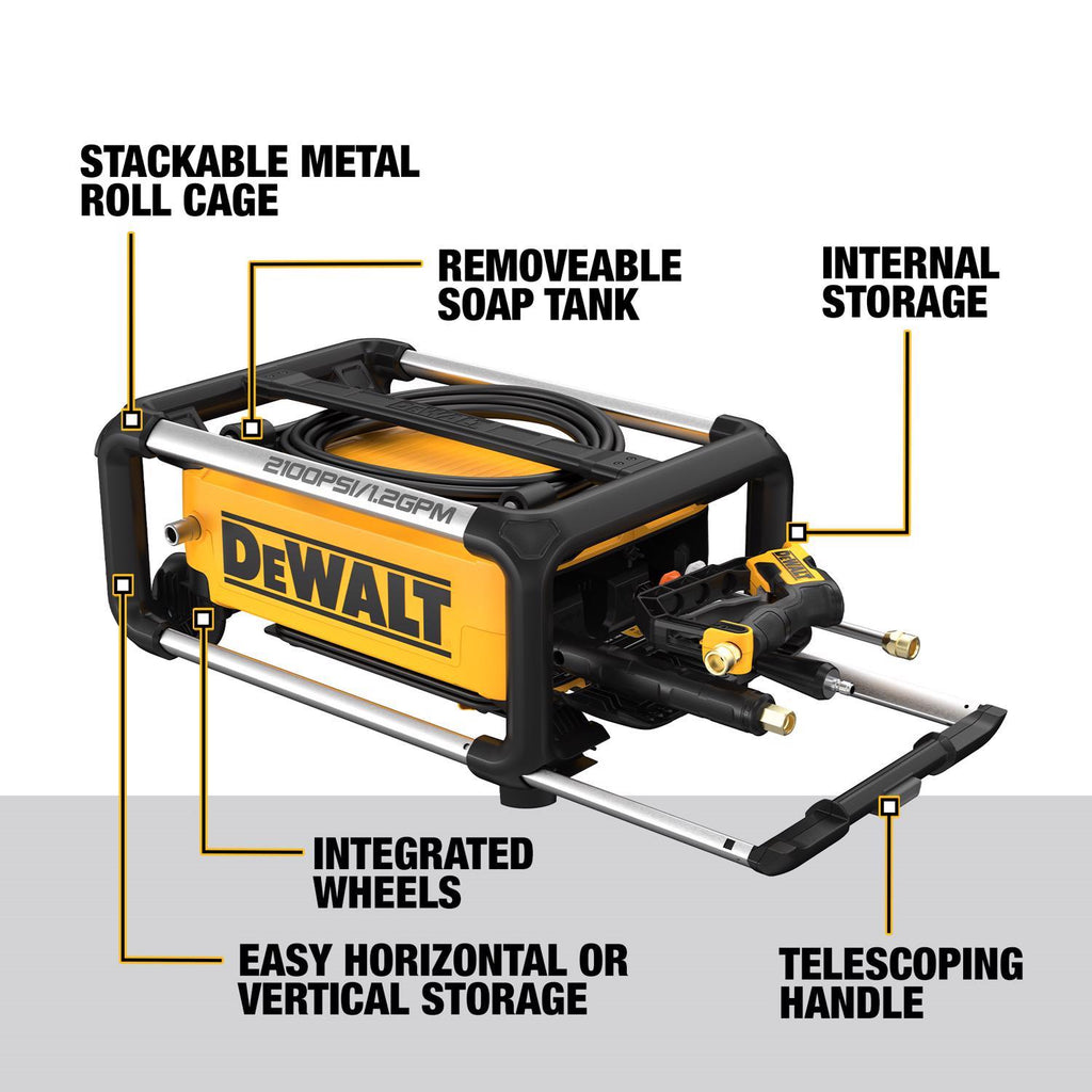  DeWalt DWPW2100 OEM Branded 2100 Psi Electric 1.2 Gpm Pressure Washer