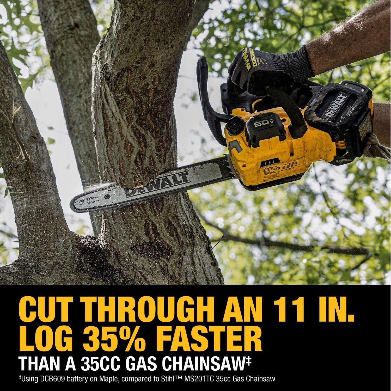  DeWalt Flexvolt 14 In. 35 Cc 60 V Battery Chainsaw Kit (Battery & Charger)