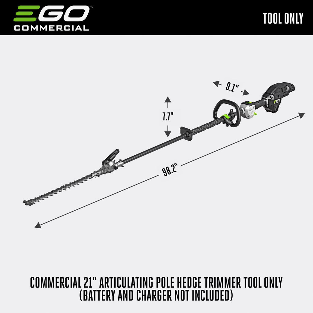  EGO Commercial HTX5300-PA 21 In. 56 V Battery Articulating Head Hedge Trimmer Tool Only