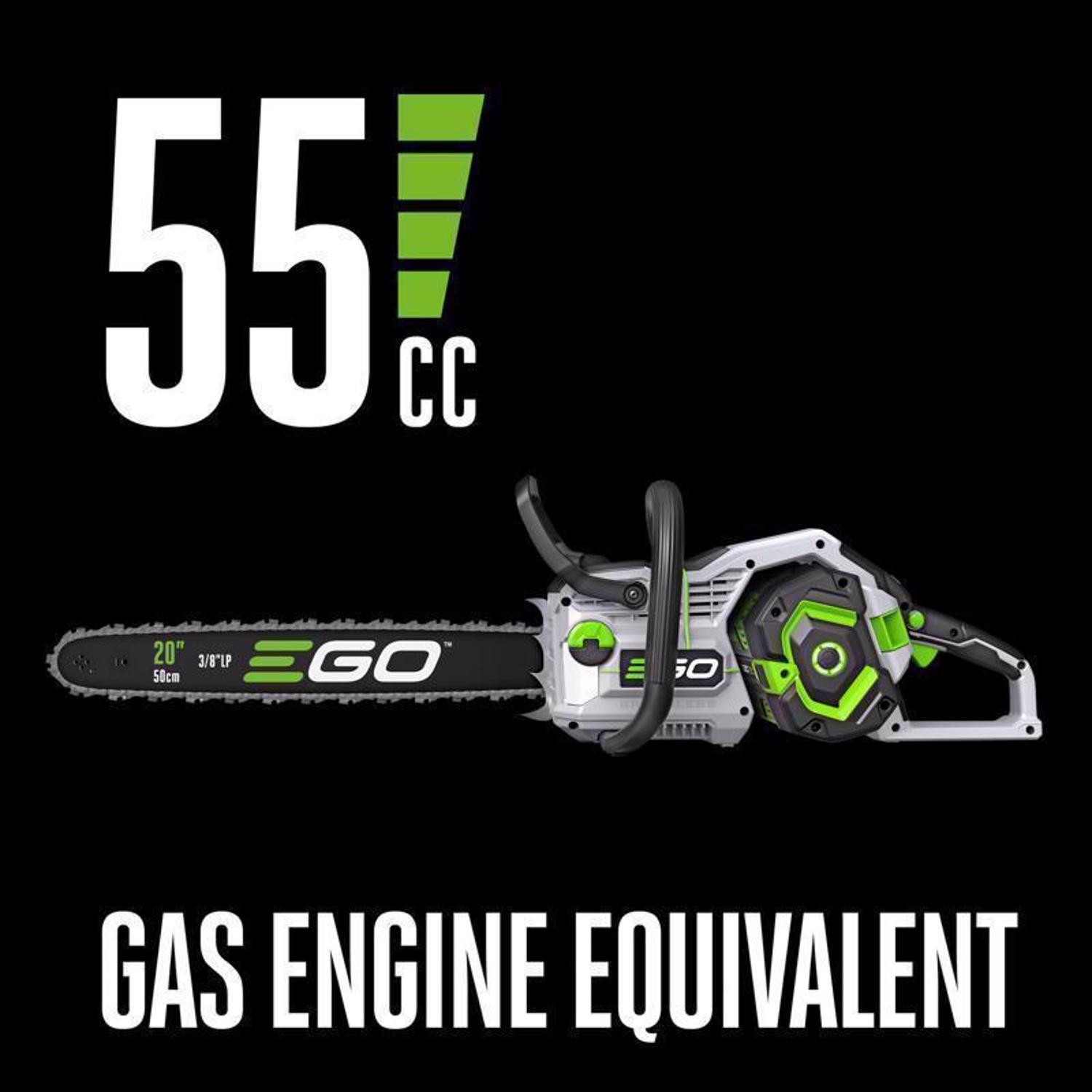  EGO POWER+ CS2005 20 In. 56 V Battery Chainsaw Kit (Battery & Charger) 3/8 In. W/ 6.0AH BATTERY