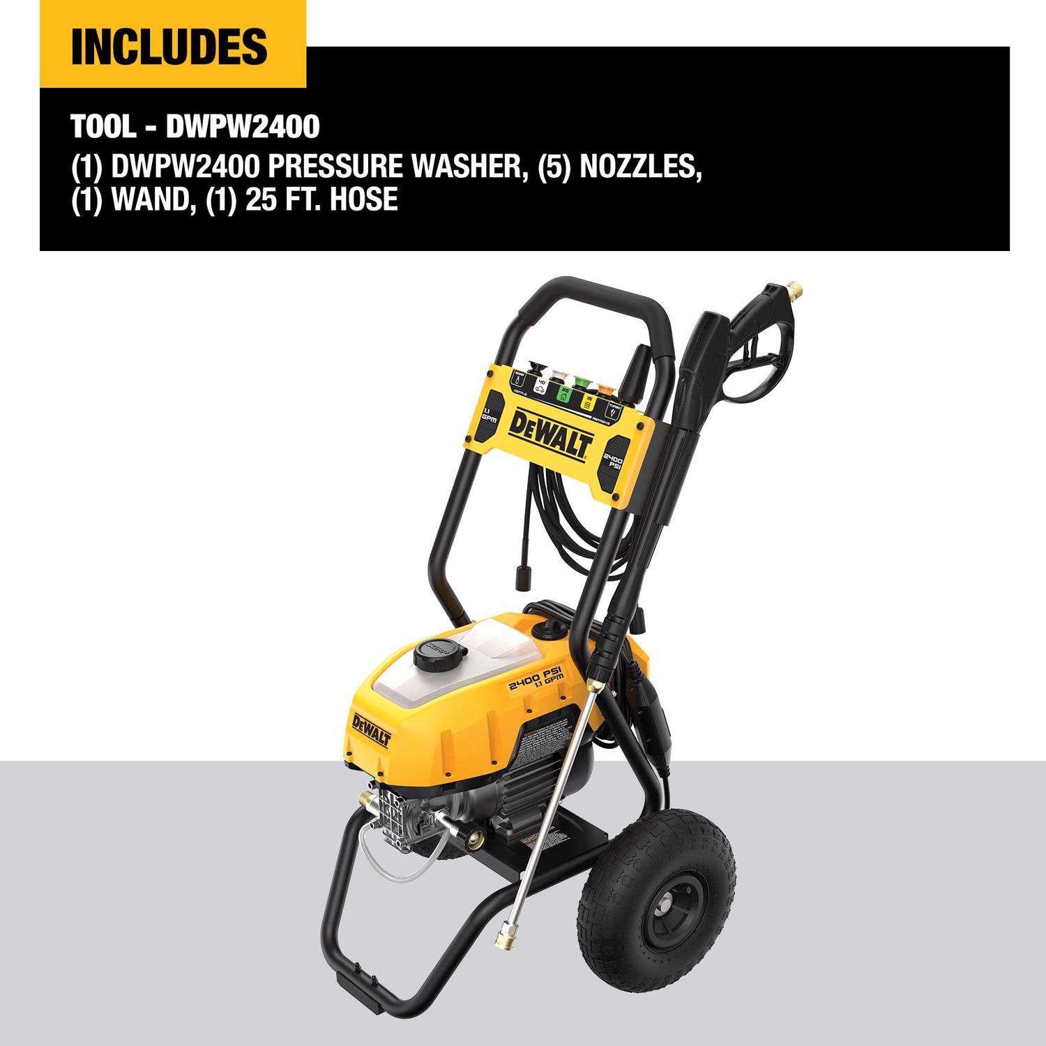  DeWalt DWPW2400 OEM Branded 2400 Psi Electric 1.1 Gpm Pressure Washer
