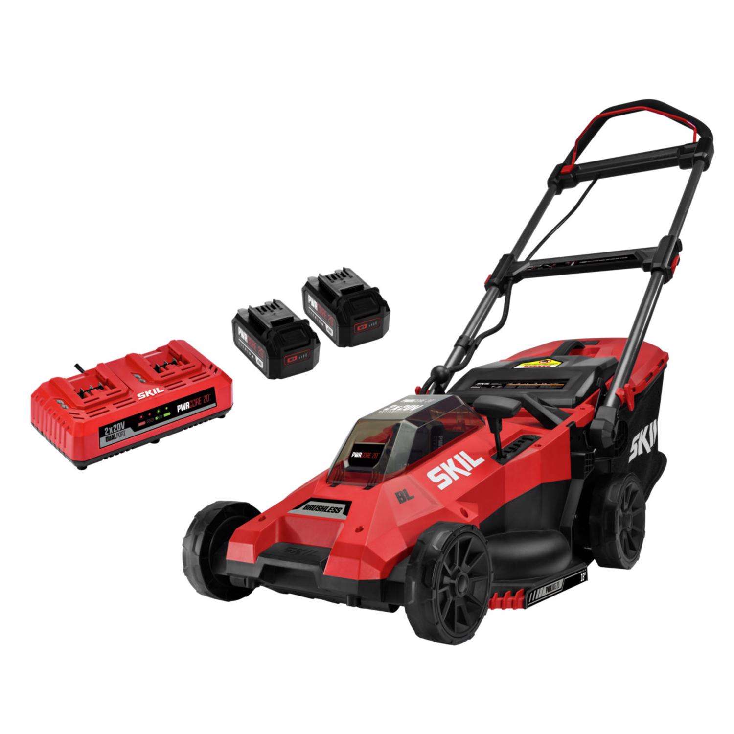  SKIL PWR CORE 20 PM4912B-20 18 In. Battery Lawn Mower Kit (Battery & Charger)