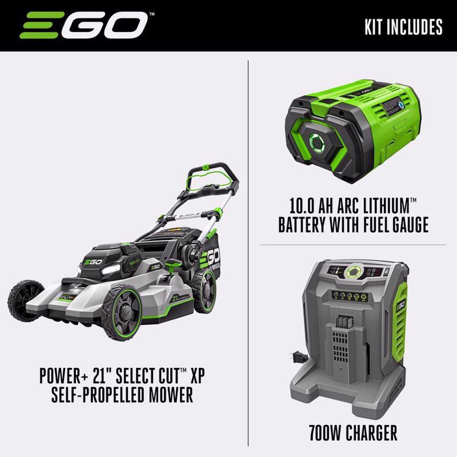  EGO Power+ LM2156SP 21 In. 56 V Battery Self-Propelled Lawn Mower Kit (Battery & Charger) W/ 10.0 AH BATTERY
