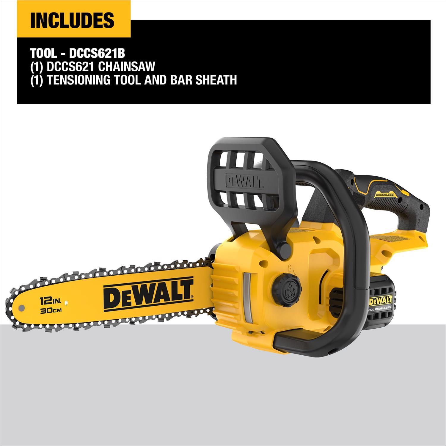  DeWalt 20V MAX* DCCS621B 12 In. 20 V Battery Chainsaw Tool Only