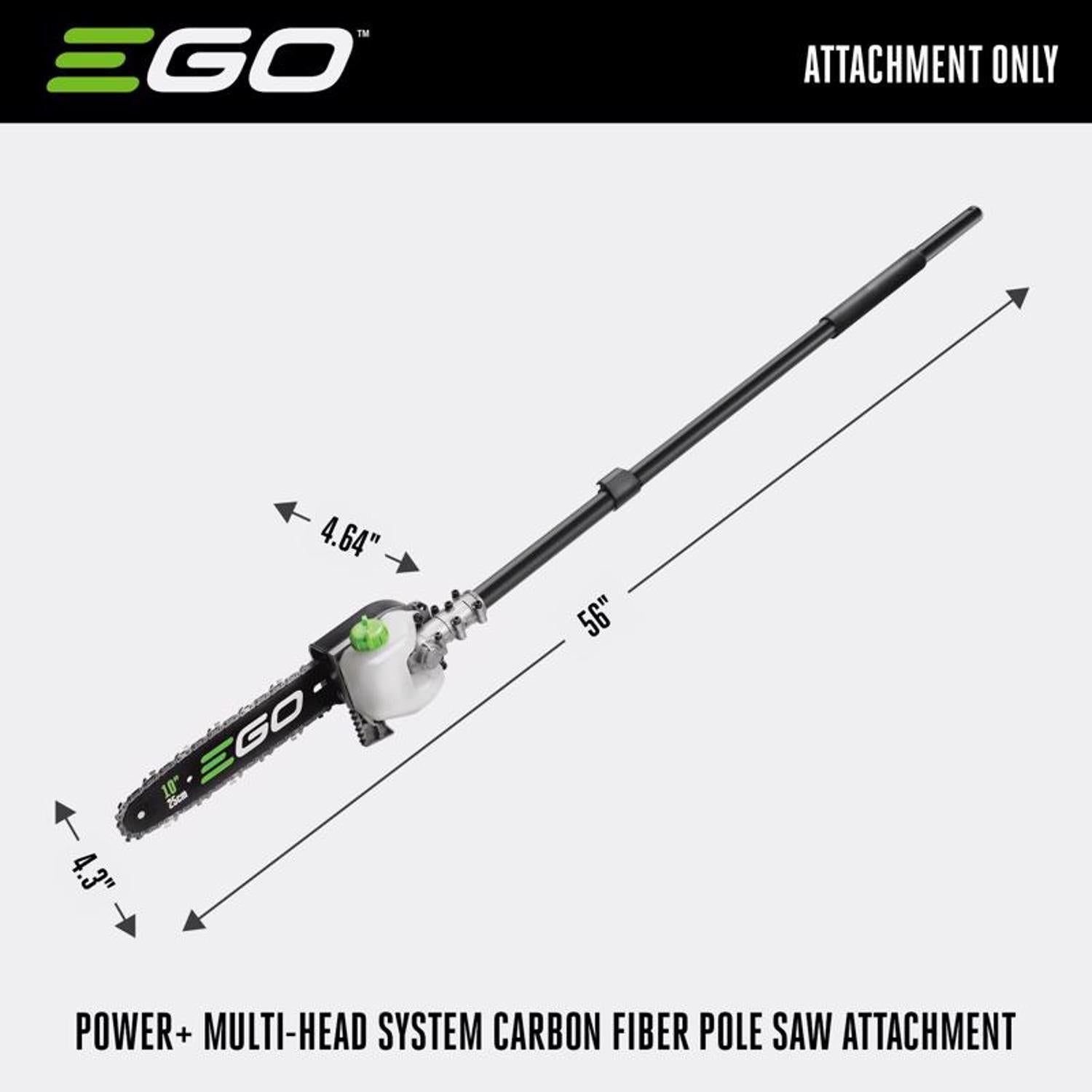 EGO POWER+ Multi-Head System PSA1020 10 In. Battery Pole Saw Attachment Tool Only