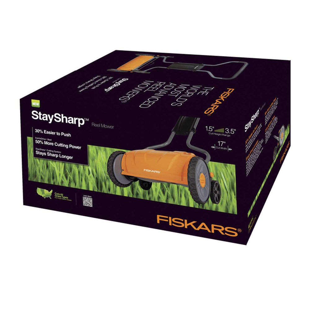  Fiskars StaySharp 17 In. Manual Lawn Mower