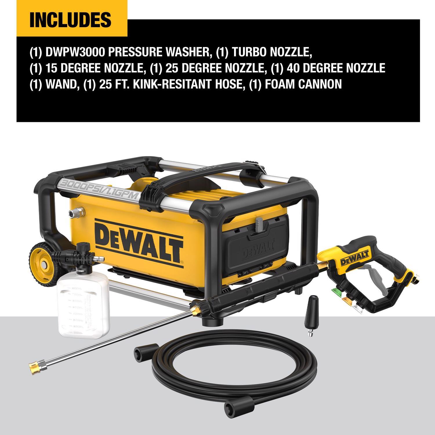  DeWalt DWPW3000 3000 Psi Electric 1.1 Gpm Pressure Washer