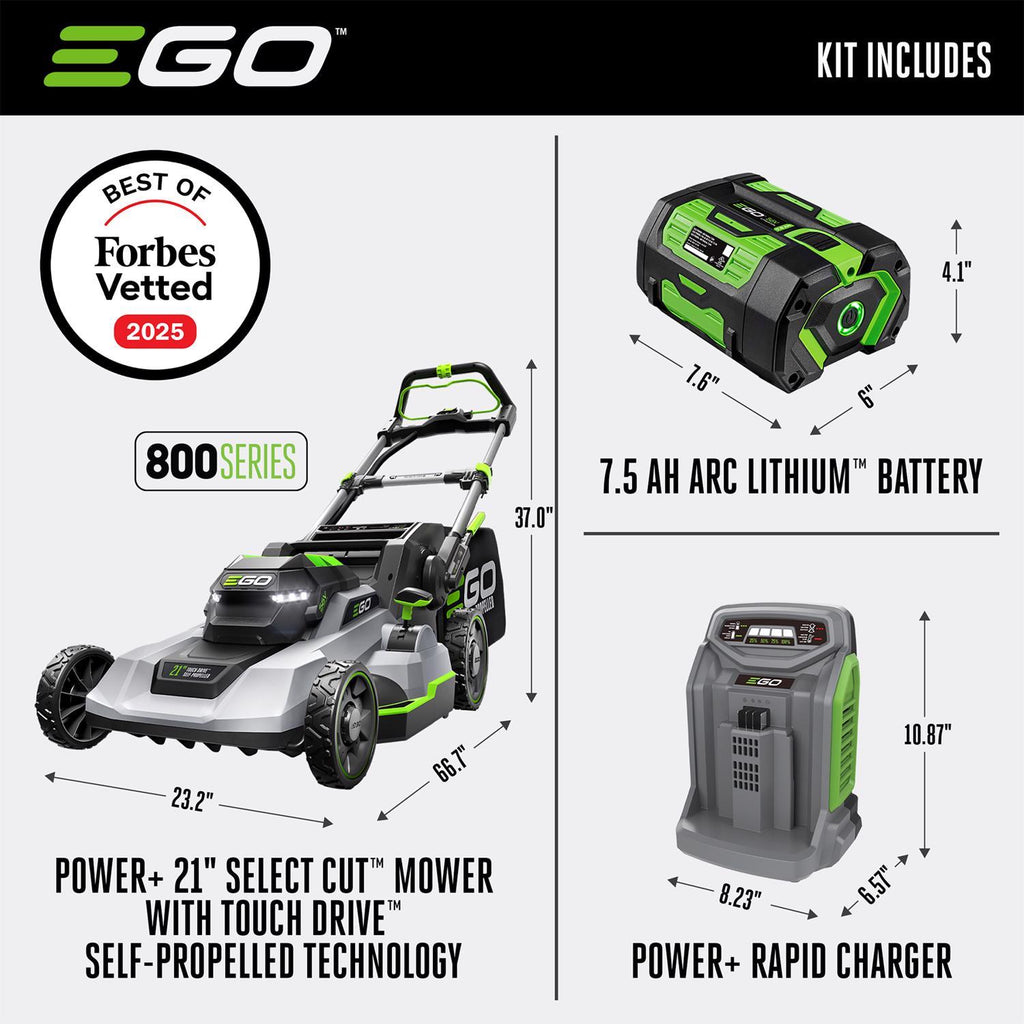  EGO Power+ 800 Series LM2135SP 21 In. 56 V Battery Self-Propelled Lawn Mower Kit (Battery & Charger) W/ 7.5 AH BATTERY