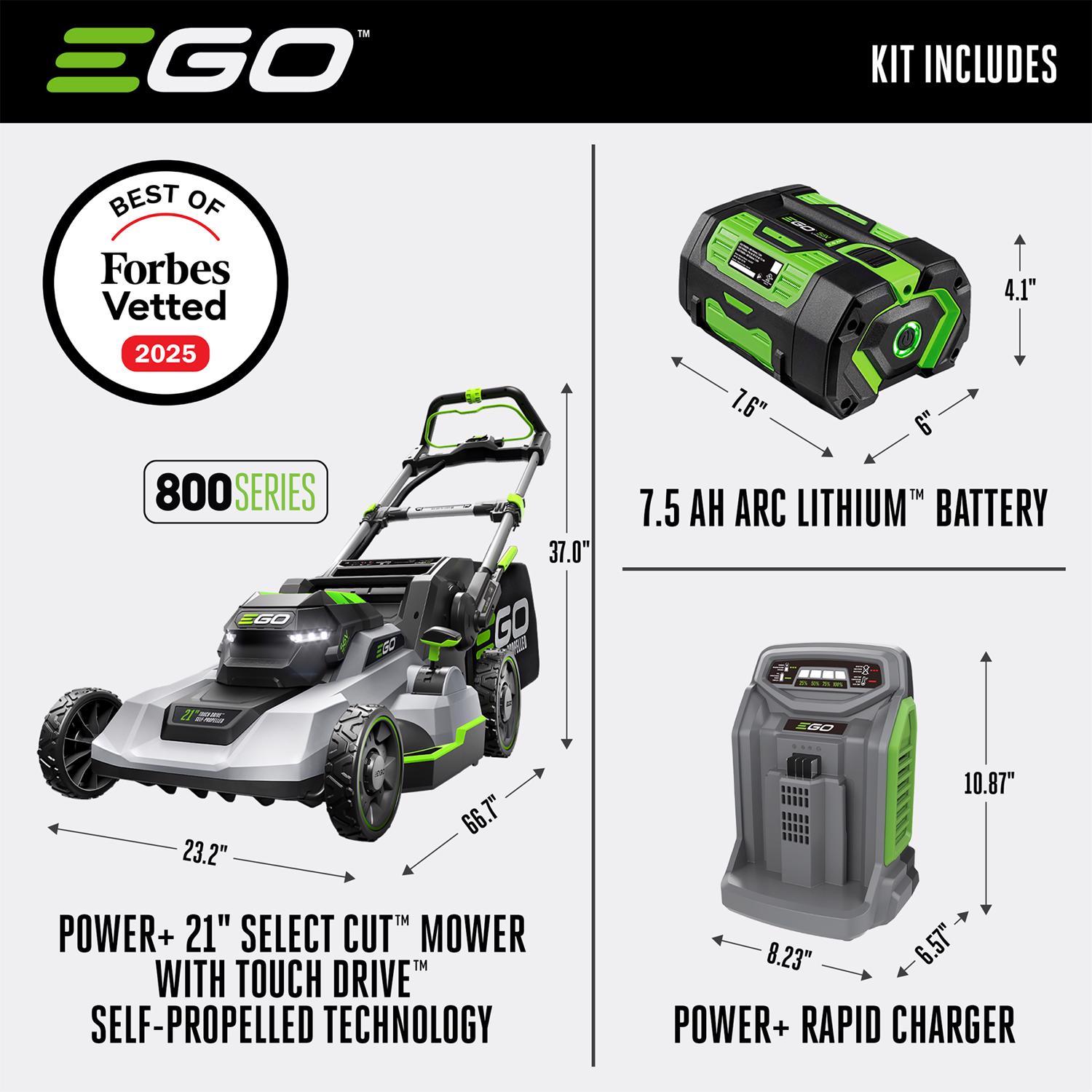  EGO Power+ 800 Series LM2135SP 21 In. 56 V Battery Self-Propelled Lawn Mower Kit (Battery & Charger) W/ 7.5 AH BATTERY