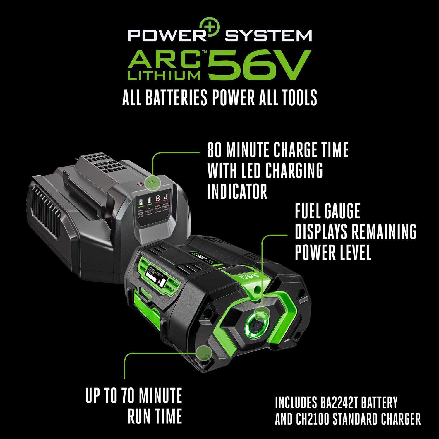 EGO Power+ LB6503 180 Mph 650 CFM 56 V Battery Handheld Leaf Blower Kit (Battery & Charger) W/ 4.0 AH BATTERY