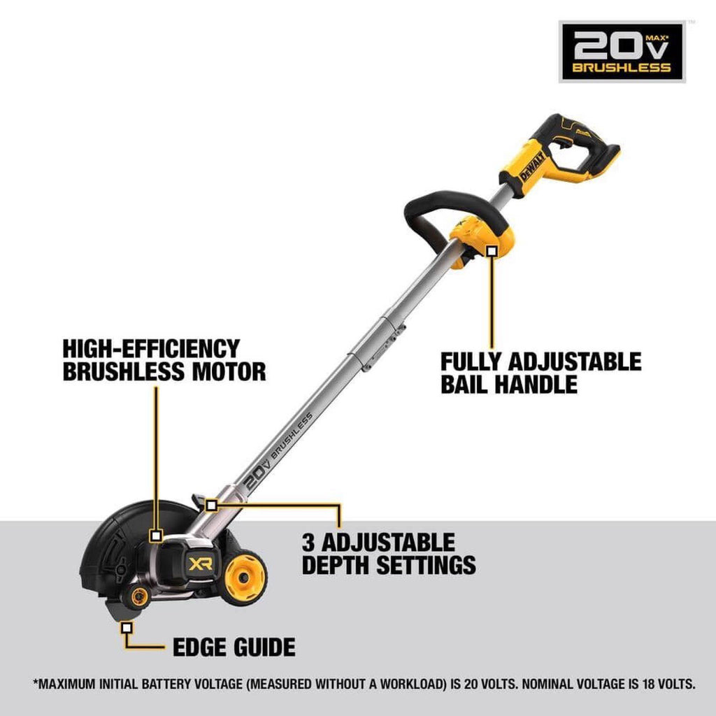  DeWalt 20V MAX DCED400B 2 In. 20 V Battery Edger Tool Only