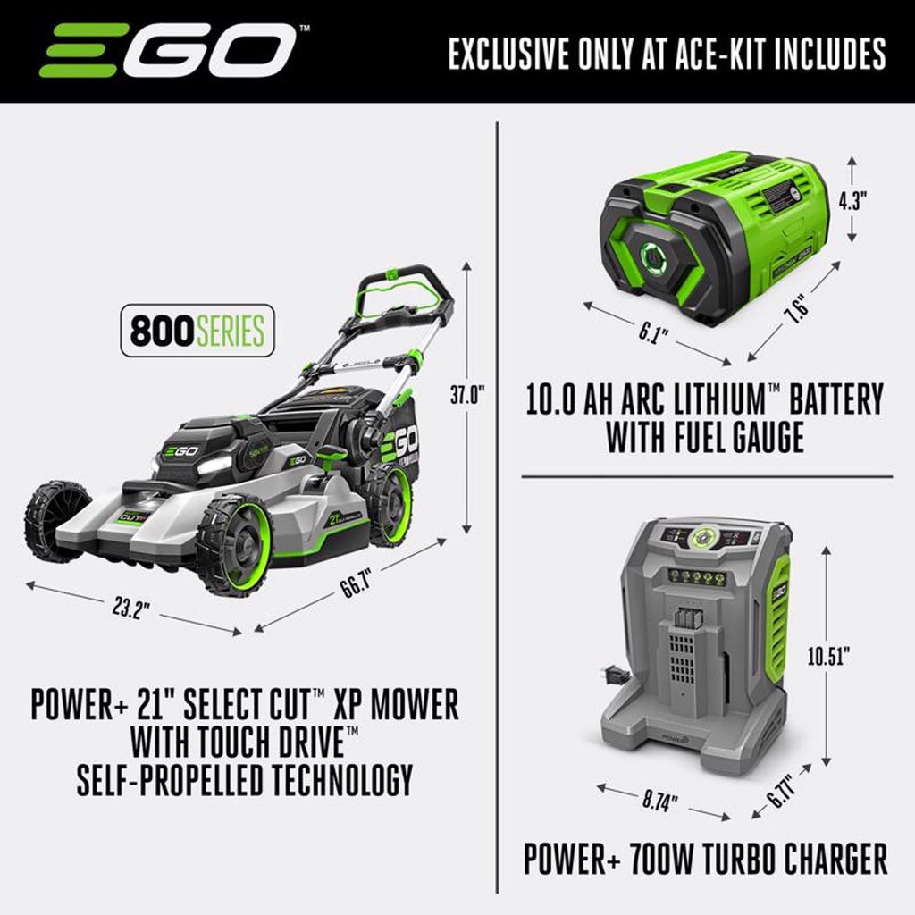  EGO Power+ 800 Series LM2156SP 21 In. 56 V Battery Self-Propelled Lawn Mower Kit (Battery & Charger) W/ 10.0 AH BATTERY