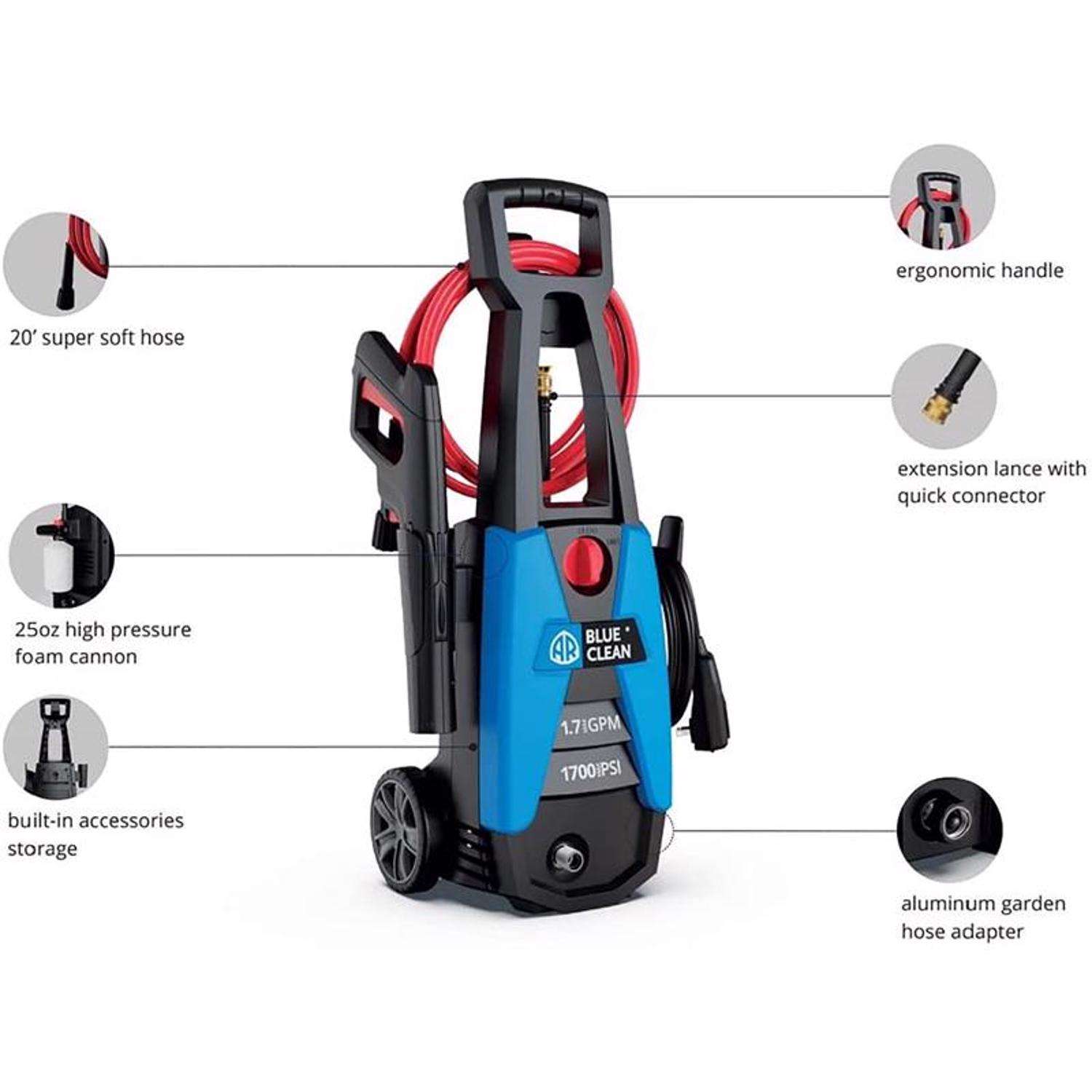  AR Blue Clean OEM Branded 1700 Psi Electric 1.7 Gpm Pressure Washer