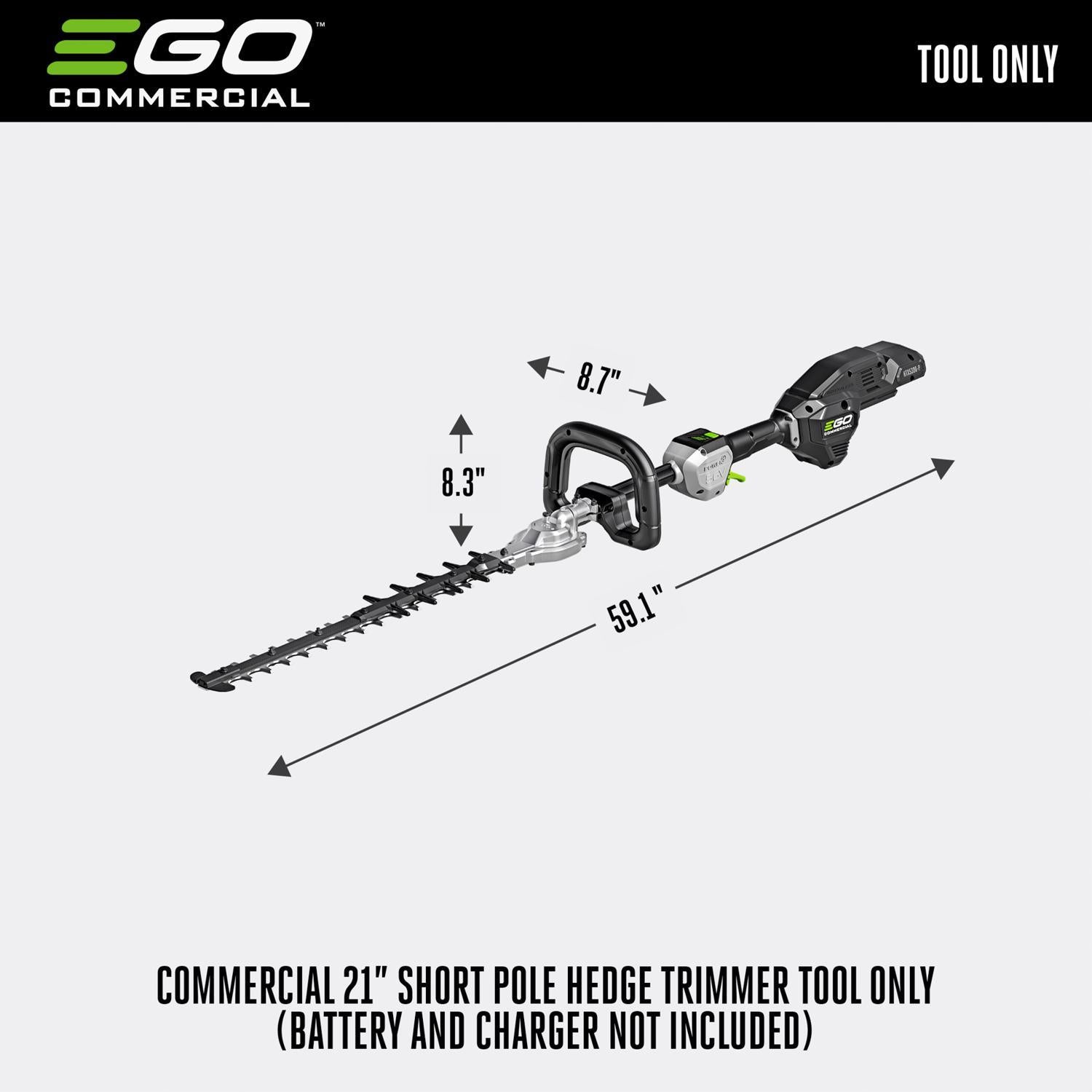  EGO Commercial HTX5300-P 21 In. 56 V Battery Pole Hedge Trimmer Tool Only