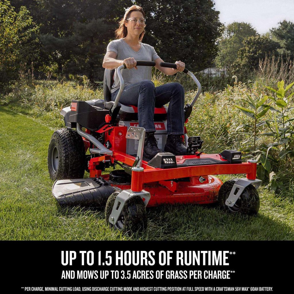  Craftsman CMCRM233401 42 In. Electric 56 V Battery Zero Turn Riding Mower Kit (Battery & Charger)
