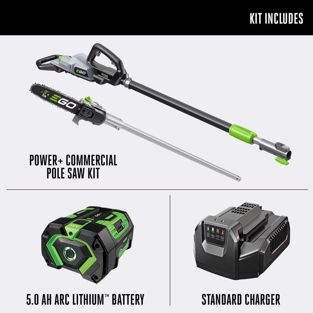 EGO Power+ PPSX2504 10 In. 56 V Battery Pole Saw Kit (Battery & Charger)