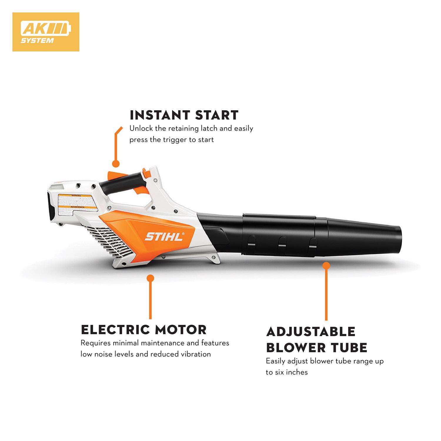  STIHL BGA 57 123 Mph 365 CFM 36 V Battery Handheld Leaf Blower Kit (Battery & Charger)
