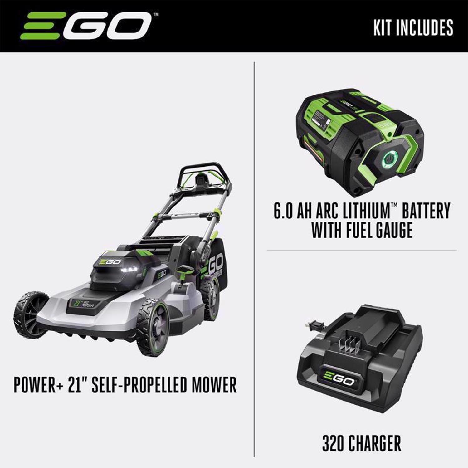  EGO Power+ 600 Series LM2114SP 21 In. 56 V Battery Self-Propelled Lawn Mower Kit (Battery & Charger) W/ 6.0 AH BATTERY