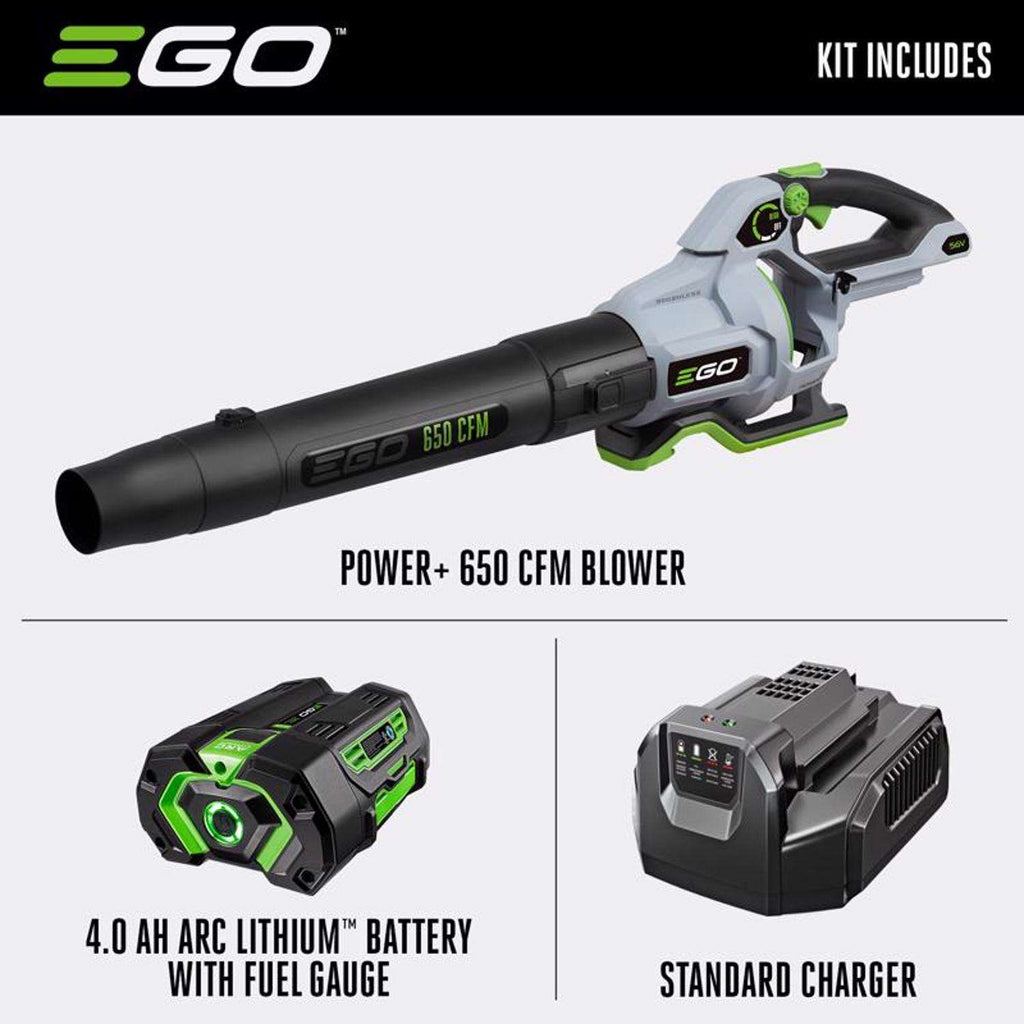  EGO Power+ LB6503 180 Mph 650 CFM 56 V Battery Handheld Leaf Blower Kit (Battery & Charger) W/ 4.0 AH BATTERY