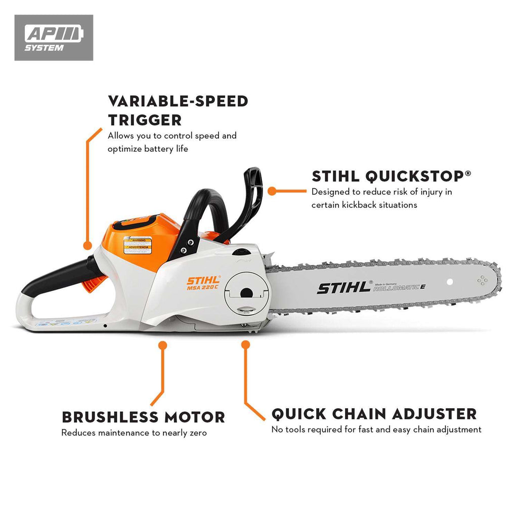  STIHL MSA 220 C-B 16 In. Battery Chainsaw Tool Only