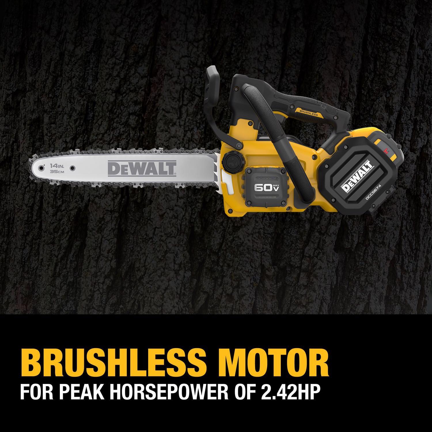  DeWalt 60V MAX DCCS674X2 14 In. 35 Cc 60 V Battery Chainsaw Kit (Battery & Charger)
