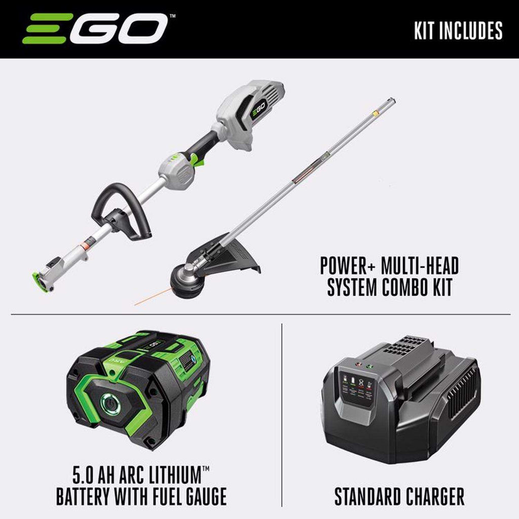  EGO Power+ Multi-Head System MST1501 15 In. 56 V Battery String Trimmer Kit (Battery & Charger) W/ 5.0 AH BATTERY
