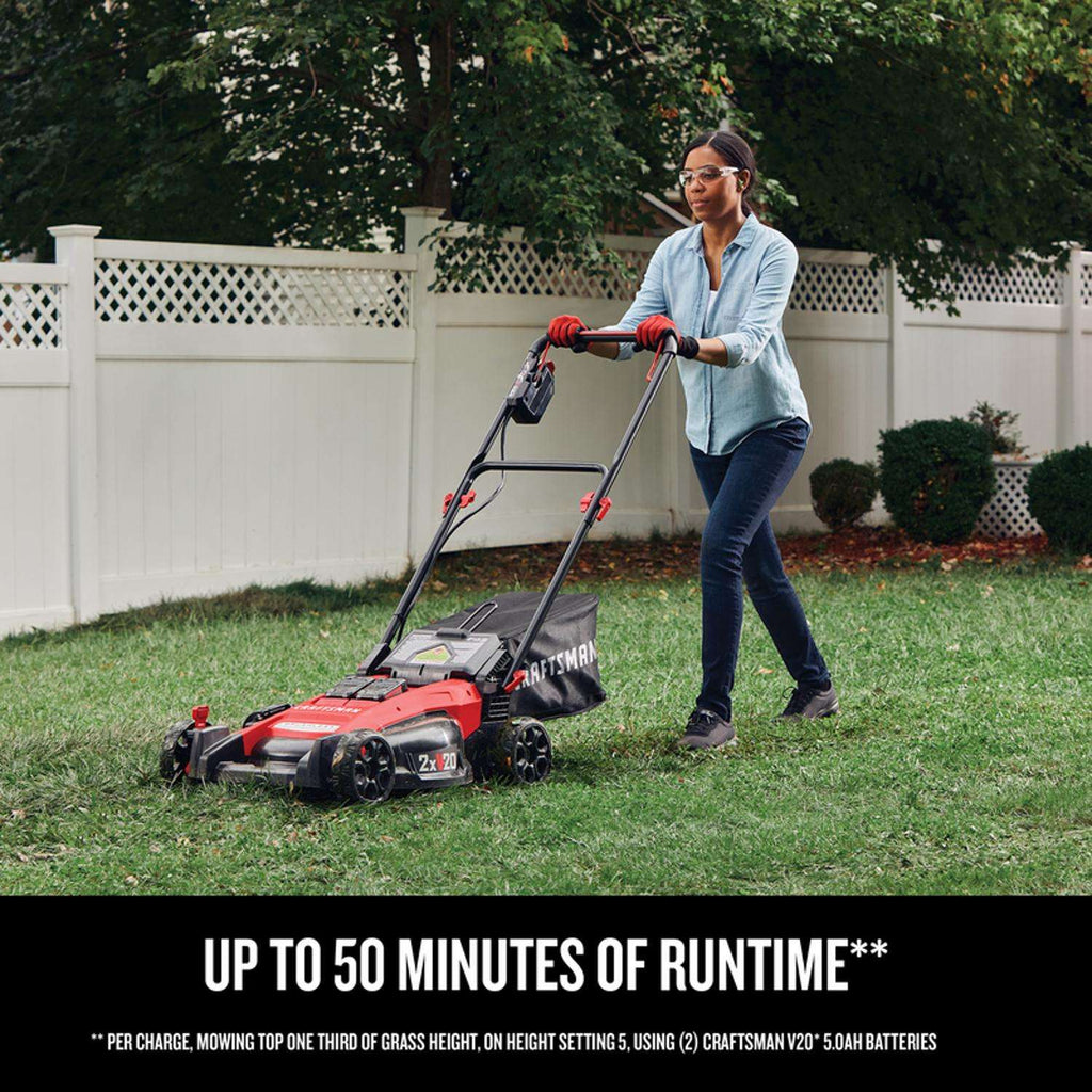  Craftsman V20 CMCMW220P2 20 In. Battery Lawn Mower Kit (Battery & Charger)