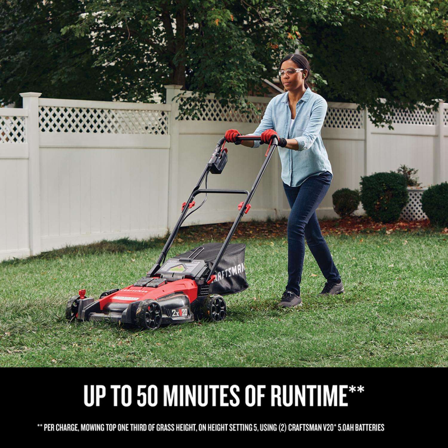  Craftsman V20 CMCMW220P2 20 In. Battery Lawn Mower Kit (Battery & Charger)