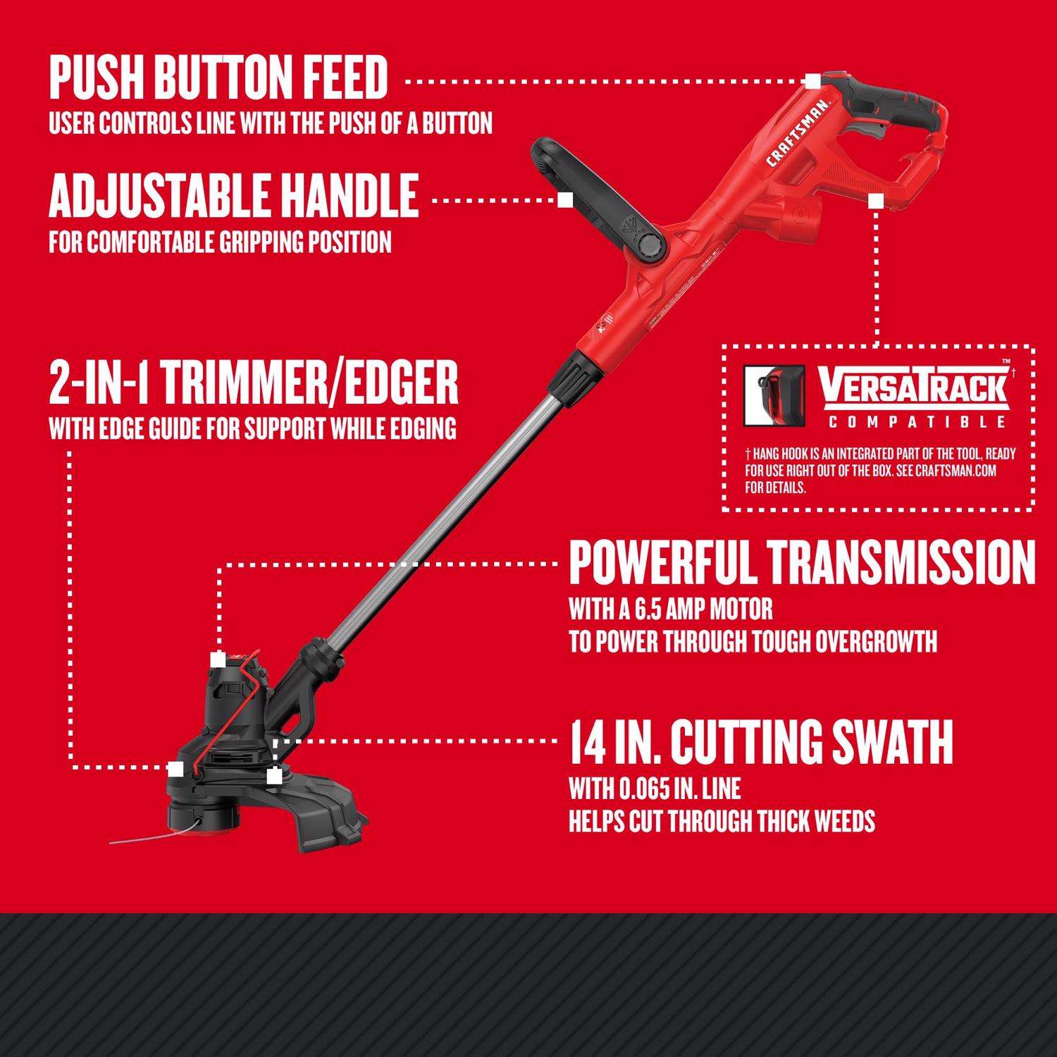  Craftsman Weedwacker CMEST913 14 In. Electric String Trimmer