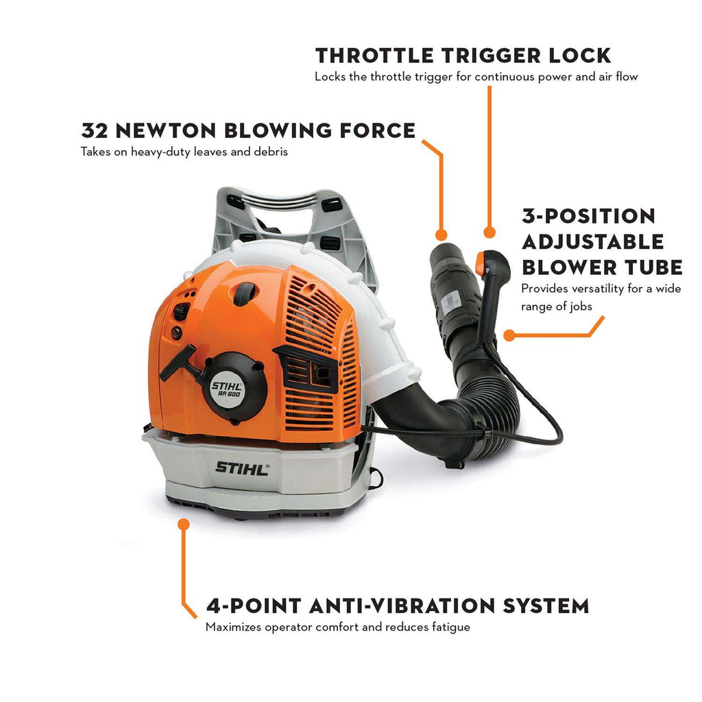  STIHL BR 600 238 Mph 677 CFM Gas Backpack Blower
