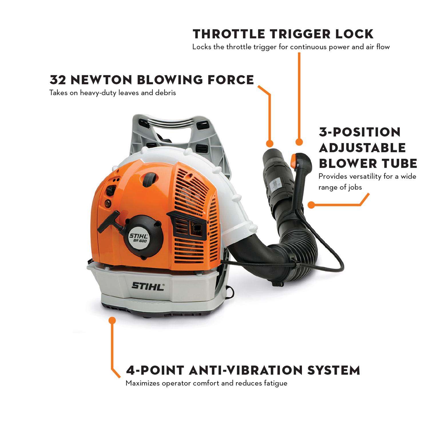  STIHL BR 600 238 Mph 677 CFM Gas Backpack Blower