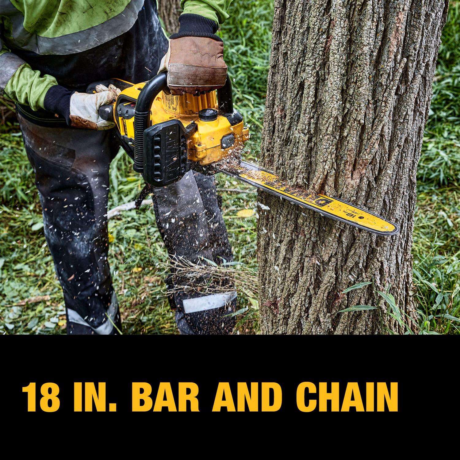  DeWalt Flexvolt 18 In. 40.9 Cc 60 V Battery Chainsaw Kit (Battery & Charger)