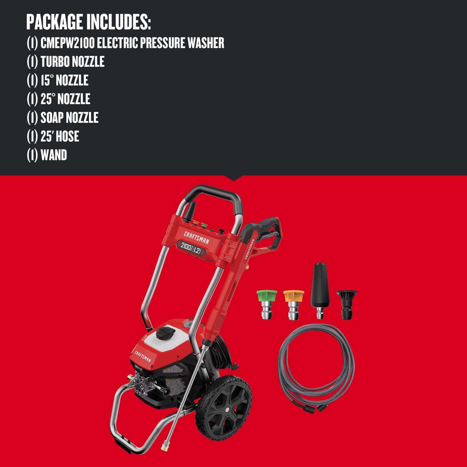  Craftsman CMEPW2100 2100 Psi Electric 1.2 Gpm Pressure Washer
