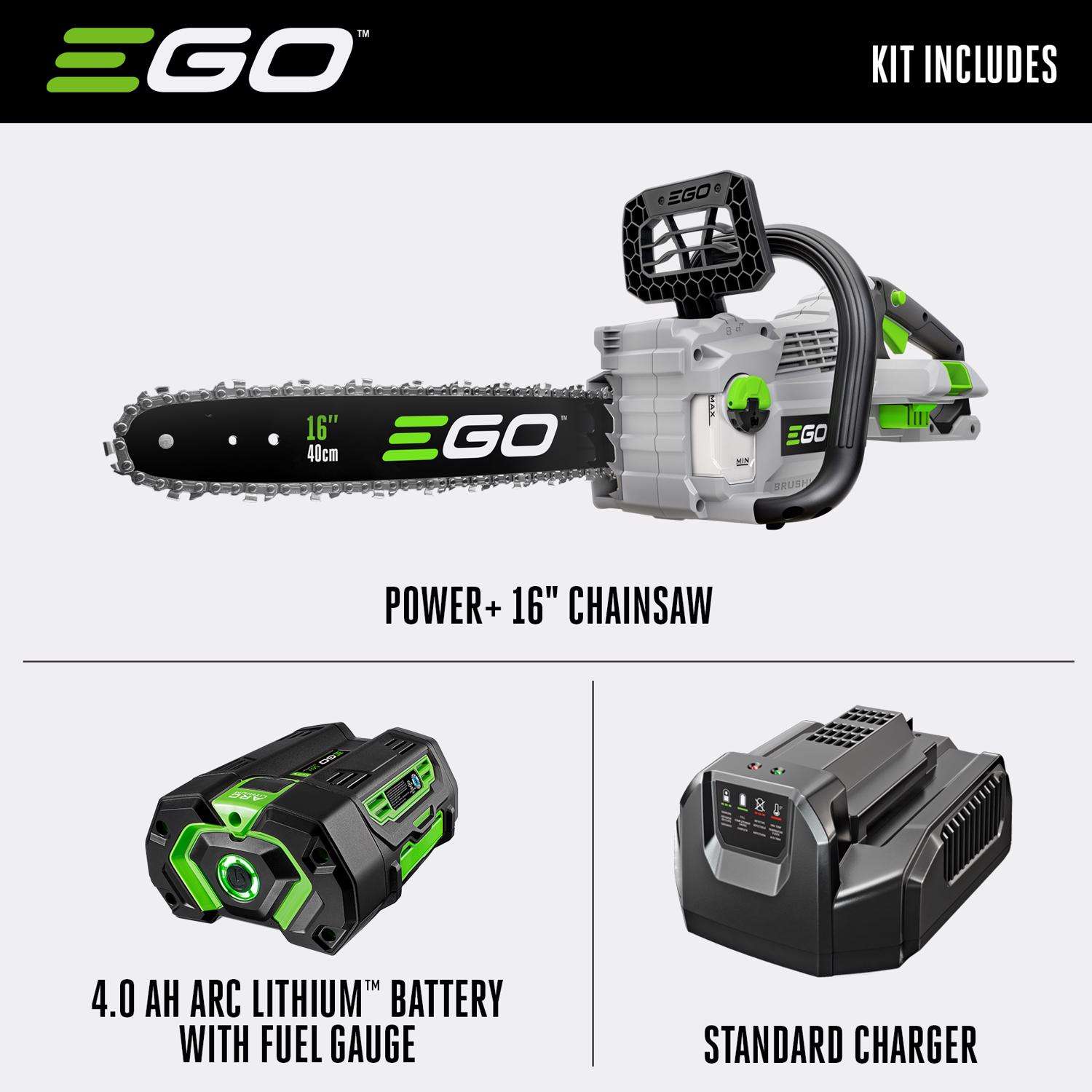  EGO Power+ CS1613 16 In. 56 V Battery Chainsaw Kit (Battery & Charger)
