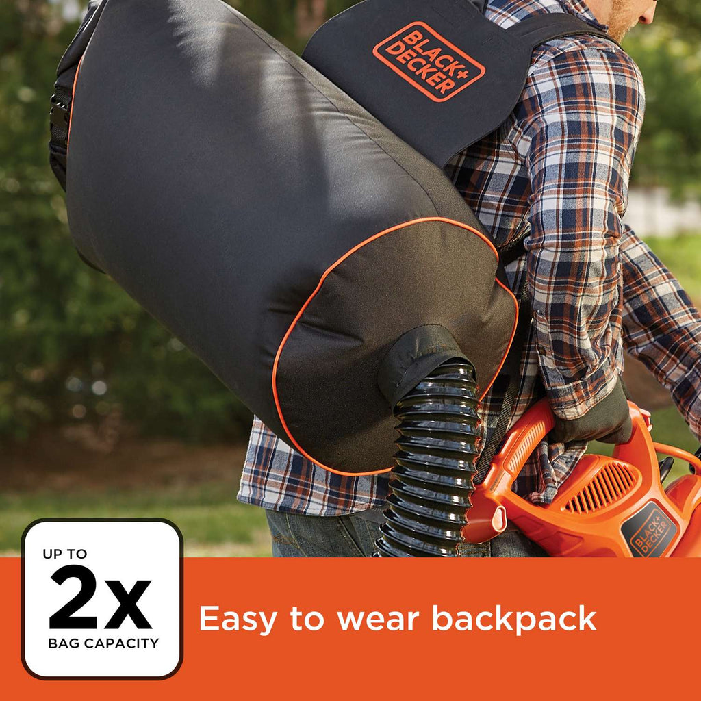 Black & Decker Black+Decker 250 Mph 400 CFM Electric Backpack Blower/Mulcher/Vac