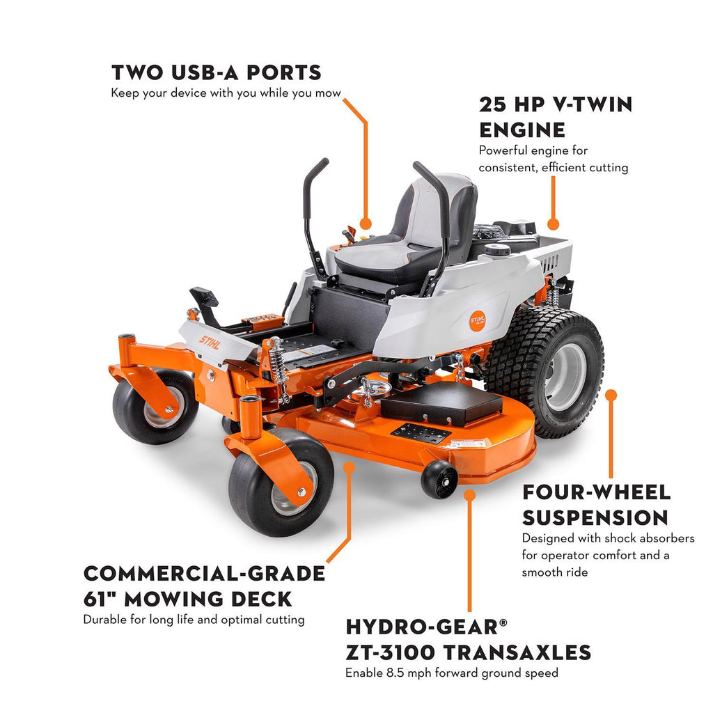  STIHL RZ 261 61 In. 724 Cc Gas Zero Turn Riding Mower